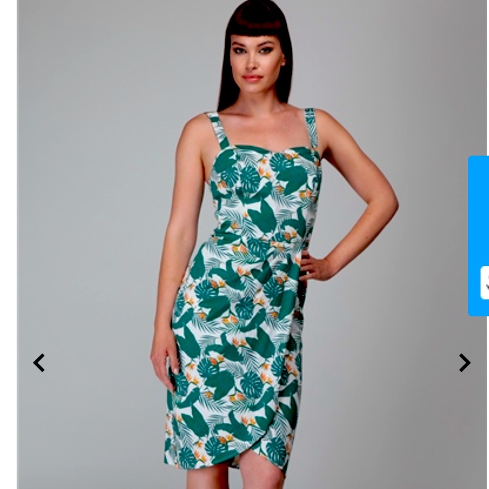 Collectif mainline bird of paradise sarong dress